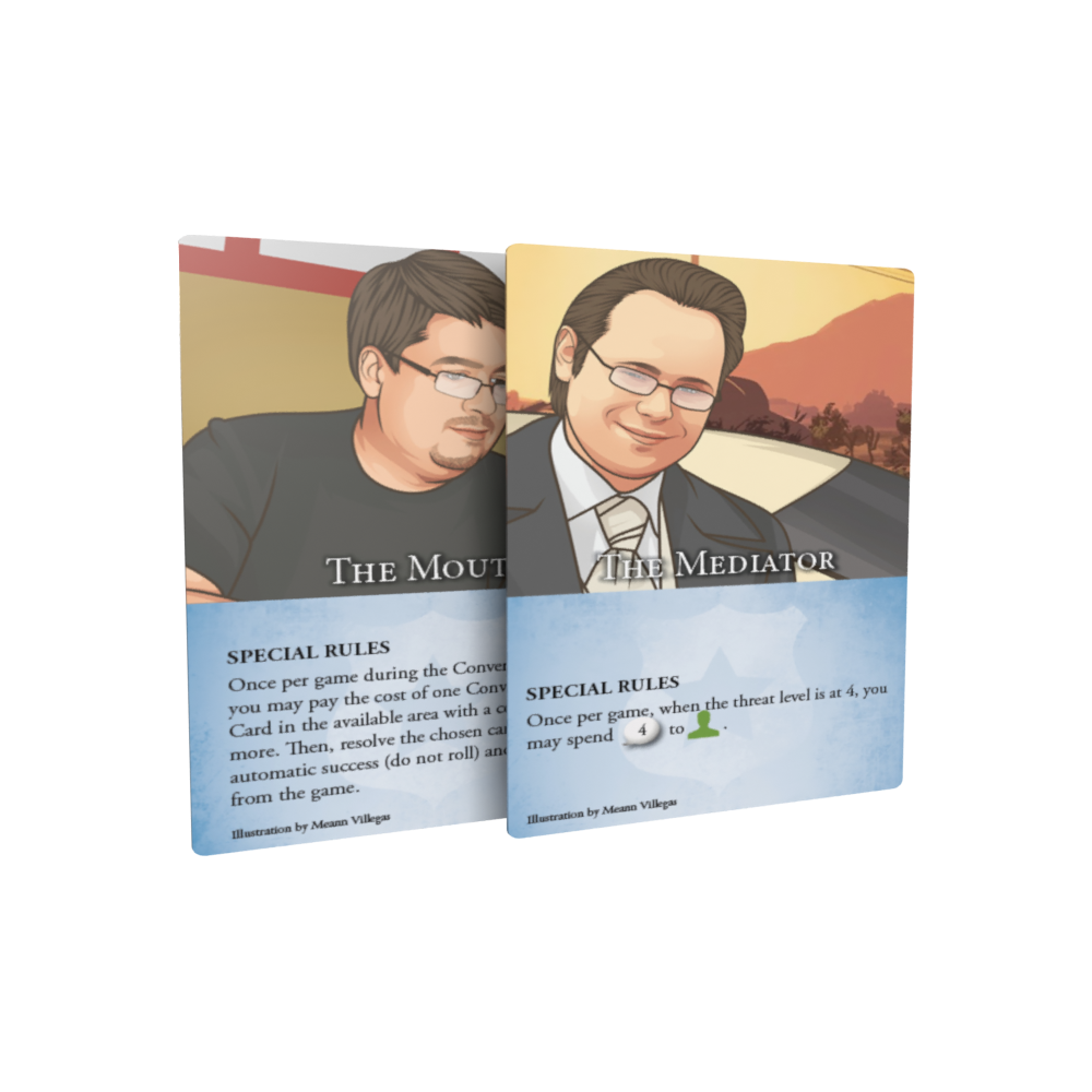 The Mediator and The Mouth Dice Tower Promo Cards