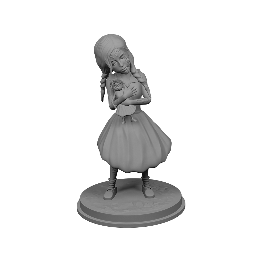 "Lizzy" zombie miniature